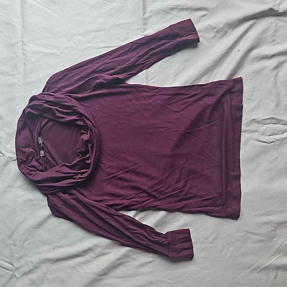 Burgundy cowlneck top